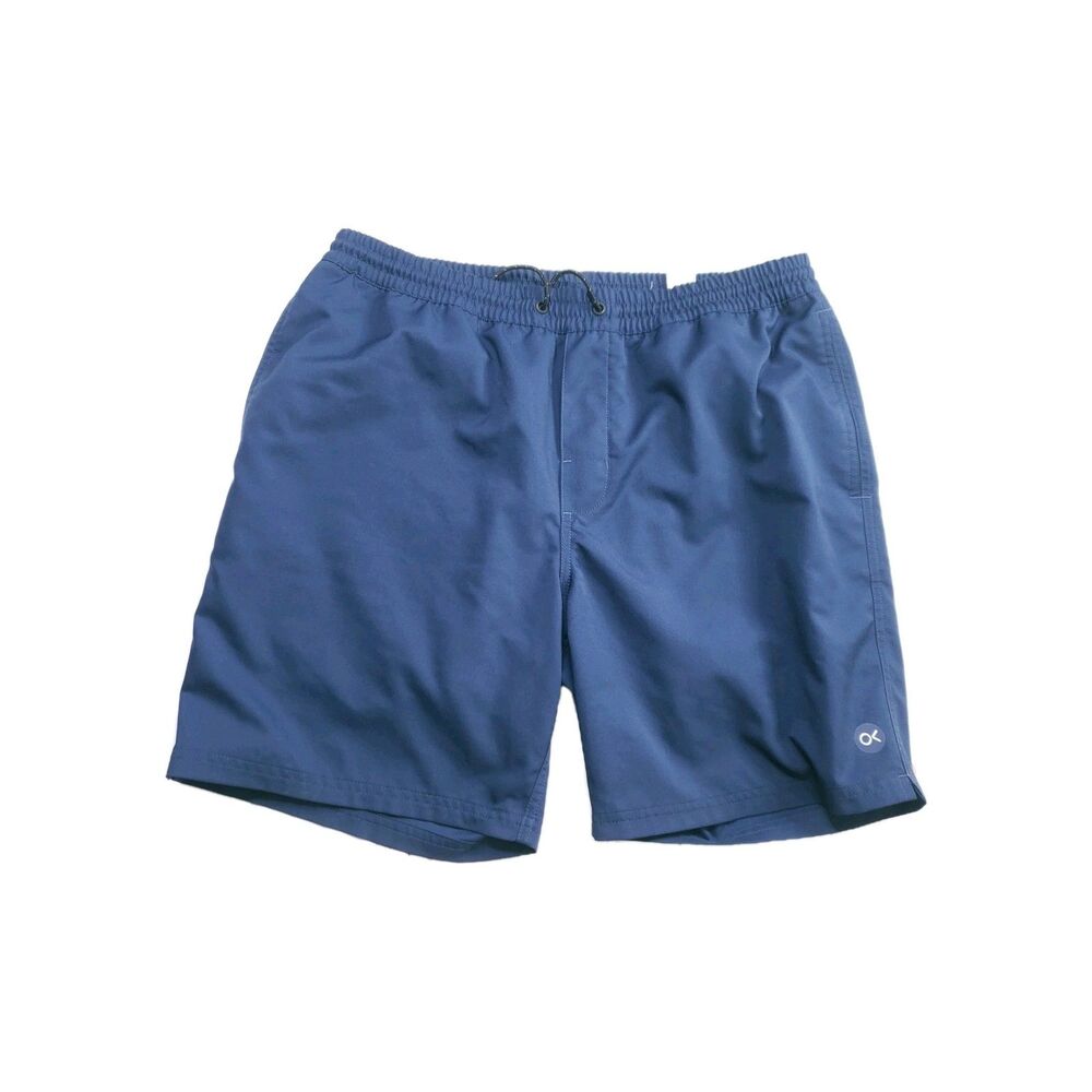 NWOT Outerknown Men 32 Lined 7" Inseam Athletic Swim Shorts Navy Blue Activewear